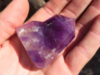 Polished Small Window Amethyst Points x 12 From Ankazobe, Madagascar