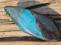 Polished Blue Shattuckite Free Forms  x 3 From Namibia