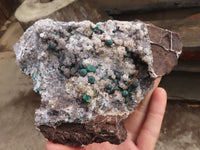 Natural Rare Ball Malachite On Drusi Quartz & Dolomite Matrix  x 1 From Kambove, Congo - Toprock Gemstones and Minerals 