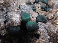 Natural Rare Ball Malachite On Drusi Quartz & Dolomite Matrix  x 1 From Kambove, Congo - Toprock Gemstones and Minerals 