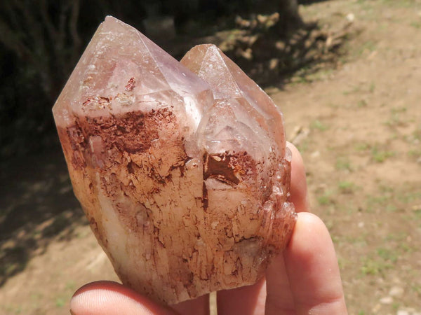 Natural Semi Polished Hematoid Quartz Specimens  x 4 From Zimbabwe - TopRock