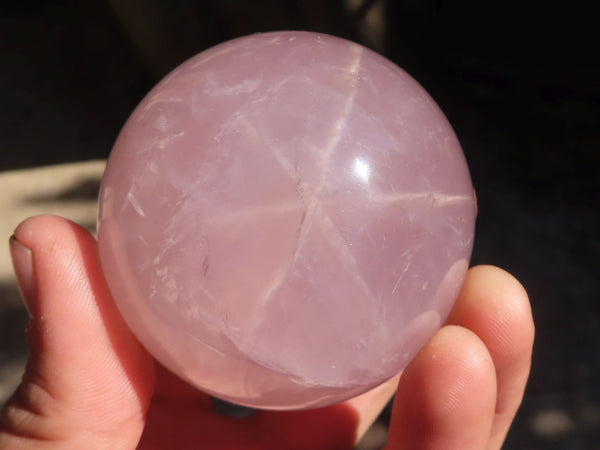 Polished Star Blue Rose Quartz Spheres x 3 From Ambatondrazaka, Madagascar