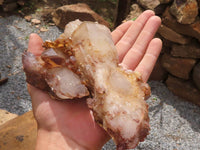 Natural Red Hematite Quartz Crystal Specimens x 5 From Karoi, Zimbabwe - TopRock