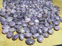 Polished Highly Selected Lepidolite (Lithium Mica) Gallets or Palm Stones - sold per Kg - From Madagascar - TopRock