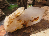 Natural Red Hematite Quartz Crystal Specimens x 5 From Karoi, Zimbabwe - TopRock