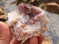 Natural Red Hematite Quartz Crystal Specimens x 5 From Karoi, Zimbabwe - TopRock