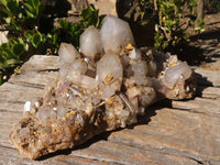 Natural White Phantom Hematoid Quartz Cluster  x 1 From Madagascar