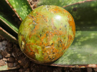 Polished Green Opal Palm Stones  x 12 From Madagascar - TopRock