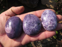 Polished Highly Selected Lepidolite (Lithium Mica) Gallets or Palm Stones - sold per Kg - From Madagascar - TopRock