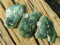 Polished One Side Polished Emerald Mtorolite Plates  x 12 From Mutorashanga, Zimbabwe