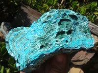 Natural Blue Chrysocolla On Silky Malachite Matrix Specimens  x 2 From Kulukuluku, Congo - Toprock Gemstones and Minerals 