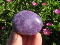 Polished Highly Selected Lepidolite (Lithium Mica) Gallets or Palm Stones - sold per Kg - From Madagascar - TopRock