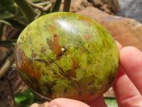 Polished Green Opal Palm Stones  x 12 From Madagascar - TopRock