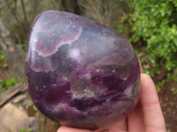 Polished Deep Purple Lepidolite Standing Free Forms  x 2 From Zimbabwe - Toprock Gemstones and Minerals 