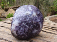 Polished Deep Purple Lepidolite Standing Free Forms  x 2 From Zimbabwe - Toprock Gemstones and Minerals 