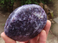 Polished Deep Purple Lepidolite Standing Free Forms  x 2 From Zimbabwe - Toprock Gemstones and Minerals 