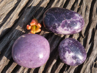 Polished Highly Selected Lepidolite (Lithium Mica) Gallets or Palm Stones - sold per Kg - From Madagascar - TopRock