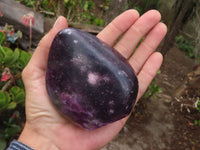 Polished Deep Purple Lepidolite Standing Free Forms  x 2 From Zimbabwe - Toprock Gemstones and Minerals 