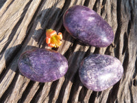 Polished Highly Selected Lepidolite (Lithium Mica) Gallets or Palm Stones - sold per Kg - From Madagascar - TopRock