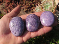 Polished Highly Selected Lepidolite (Lithium Mica) Gallets or Palm Stones - sold per Kg - From Madagascar - TopRock