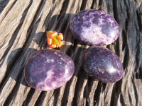 Polished Highly Selected Lepidolite (Lithium Mica) Gallets or Palm Stones - sold per Kg - From Madagascar - TopRock