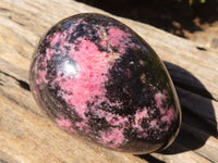 Polished Rhodonite Gemstone Eggs x 6 From Madagascar