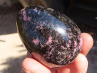 Polished Rhodonite Gemstone Eggs x 6 From Madagascar