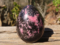 Polished Rhodonite Gemstone Eggs x 6 From Madagascar