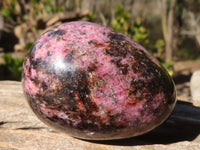 Polished Rhodonite Gemstone Eggs x 6 From Madagascar