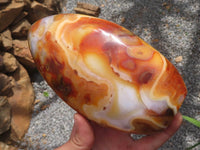 Polished Large Carnelian Agate Standing Free Forms With Gorgeous Patterns  x 2 From Madagascar - TopRock