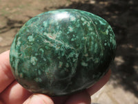 Polished Large Green Verdite Palm Stones  x 6 From Zimbabwe - TopRock