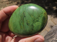 Polished Large Green Verdite Palm Stones  x 6 From Zimbabwe - TopRock