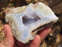 Polished One Side Polished Blue Lace Agate Geodes  x 6 From Malawi - TopRock