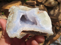 Polished One Side Polished Blue Lace Agate Geodes  x 6 From Malawi - TopRock