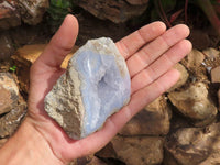 Polished One Side Polished Blue Lace Agate Geodes  x 6 From Malawi - TopRock