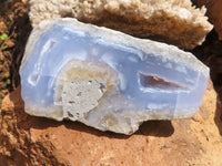 Polished One Side Polished Blue Lace Agate Geodes  x 6 From Malawi - TopRock