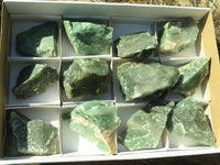 Natural Rough Green Jade Specimens  x 12 From Swaziland - Toprock Gemstones and Minerals 