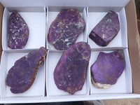 Polished Metallic Purpurite Free Forms With Matte Finish x 6 From Erongo, Namibia - Toprock Gemstones and Minerals 