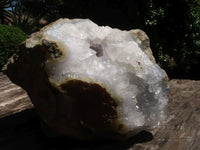 Natural Extra Large Pale Blue Lace Agate Geode  x 1 From Malawi - TopRock