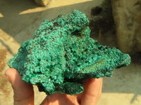 Natural Chatoyant Silky Malachite Specimens  x 3 From Kasompe, Congo