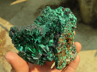 Natural Chatoyant Silky Malachite Specimens  x 3 From Kasompe, Congo