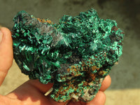 Natural Chatoyant Silky Malachite Specimens  x 3 From Kasompe, Congo