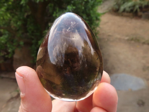 Polished  Stunning Smokey Quartz Gemstone Eggs  x 4 From Madagascar