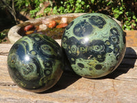 Polished Stromatolite / Kambamba Jasper Spheres  x 2 From Katsepy, Madagascar - Toprock Gemstones and Minerals 