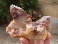 Natural Red Hematoid Quartz Clusters x 2 From Karoi, Zimbabwe