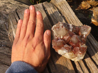 Natural Red Hematoid Quartz Clusters x 2 From Karoi, Zimbabwe