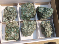 Natural Rare Emerald Mica In Matrix Cobbed Specimens x 6 From Mutoko, Zimbabwe