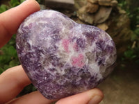 Polished Purple Lepidolite Hearts  x 6 From Madagascar - TopRock