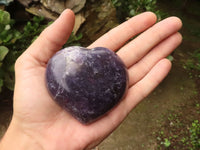 Polished Purple Lepidolite Hearts  x 6 From Madagascar - TopRock