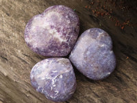 Polished Purple Lepidolite Hearts  x 6 From Madagascar - TopRock